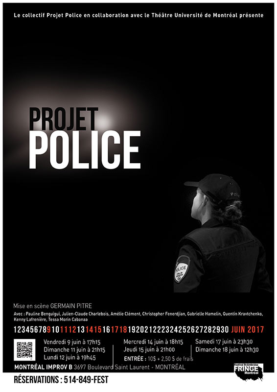 creation affiche spectacle projet police